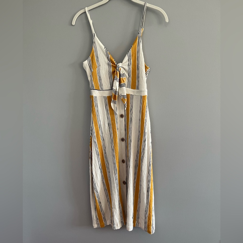 Midi-length Stripe Sun Dress